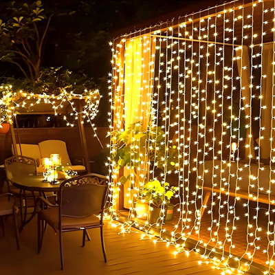 Guirlande lumineuse DEL rideau 3 m × 3 m, 3 variantes de couleurs RVB (blanc chaud/blanc froid), alimentation USB, télécommande 13 touches, guirlande féérique, décoration pour rideaux de fenêtre, chambre, mariage, fête, Noël, terrasse