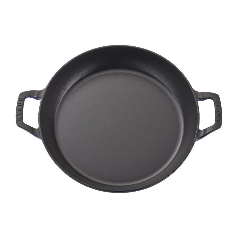 Cast Iron 3.59-qt Braiser with Glass Lid, Dark Blue