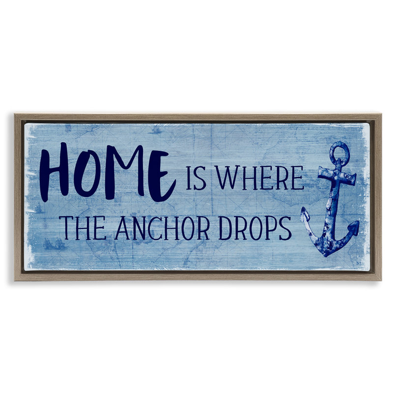 Home Is Where Anchor Drops, Cadre flottant orme Montalcino, H 14 po x l 31 po
