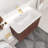 Dorette 29.92 " W Wall Mounted Wall Mounted Single Double Single Vanity Bathroom Vanity With Ceramic Top