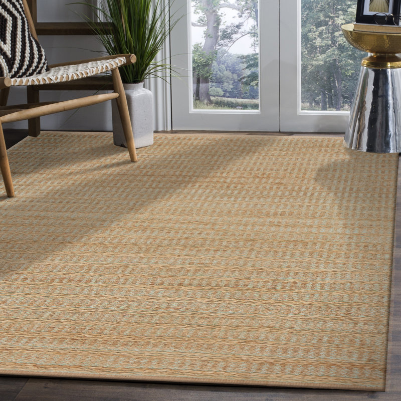 Tapis brun tissé à la main Moretz, Rectangle 5 pi x 7 pi 9 po