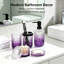 Ensemble d'accessoires de salle de bain en verre embossé (mauve dégradé + noir)-867423455