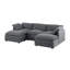 Canapé modulaire en forme de U 6 pièces avec repose-pieds amovible-695462336