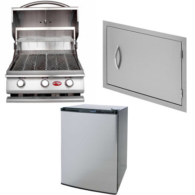 Cal Flame 3 - Burner Built In Liquid Propane 45000 BTU BTU Gas Grill