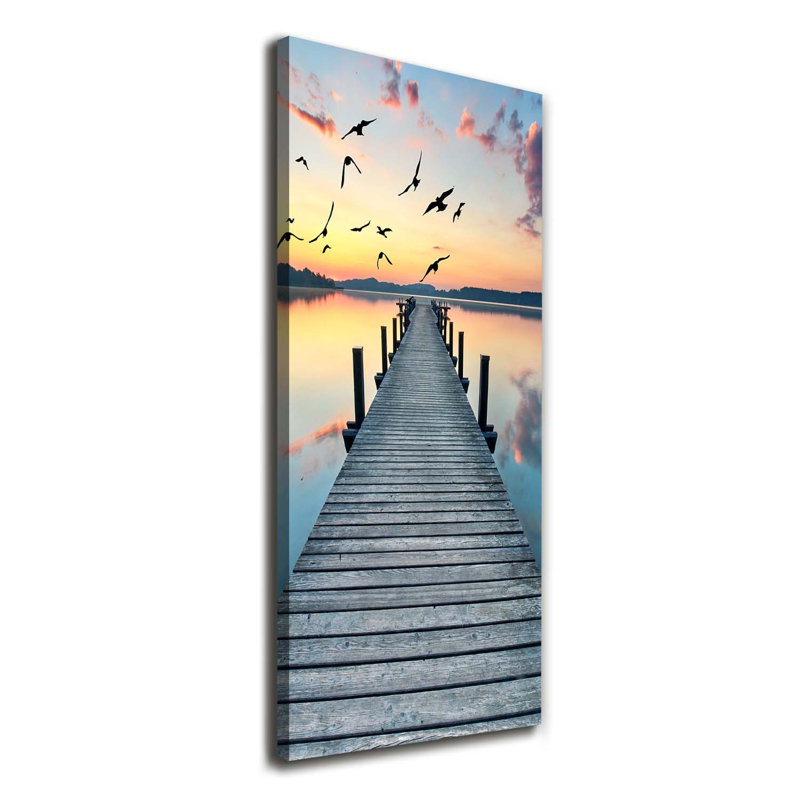 Wooden Pier - Wrapped Canvas Print