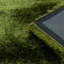 Plush Deep Pile Shaggy Green Rug-25470020