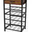 Corner Unit Wine Bottle & Glass Rack Brown