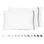 Ensemble de taies d'oreiller ouvertes rayées 100% coton percale-122613805-122613811