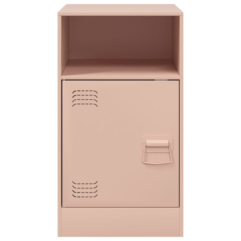 Raahima 34.5cm W Steel Bedside Table, Pink