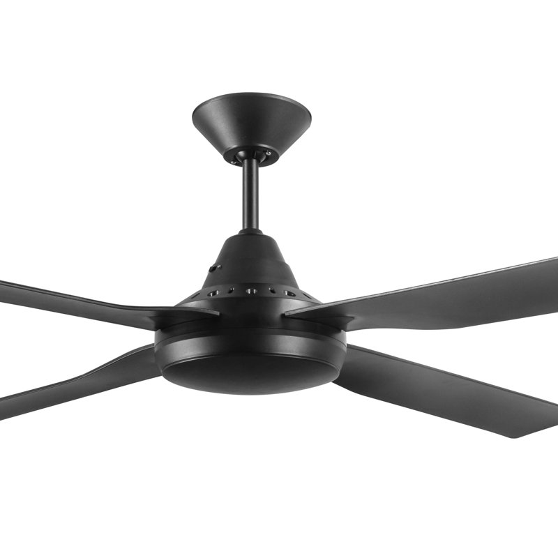 Artimus 122cm Ceiling Fan with Light Kit, Black