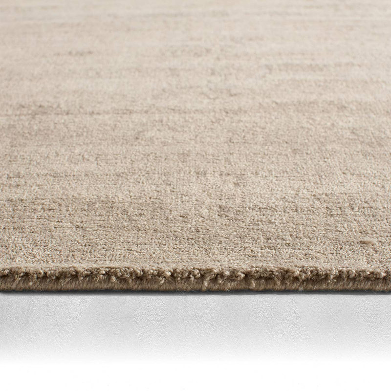 Arcus Handmade Indoor/Outdoor Solid Taupe/ Cream, Rectangle 8' x 10', Taupe/Cream
