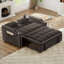 Fauteuil inclinable polyvalent à double siège pliable, canapé-lit confortable en velours avec poches latérales, port USB, support pour téléphone pivotant, cendrier et dossier réglable-897459067