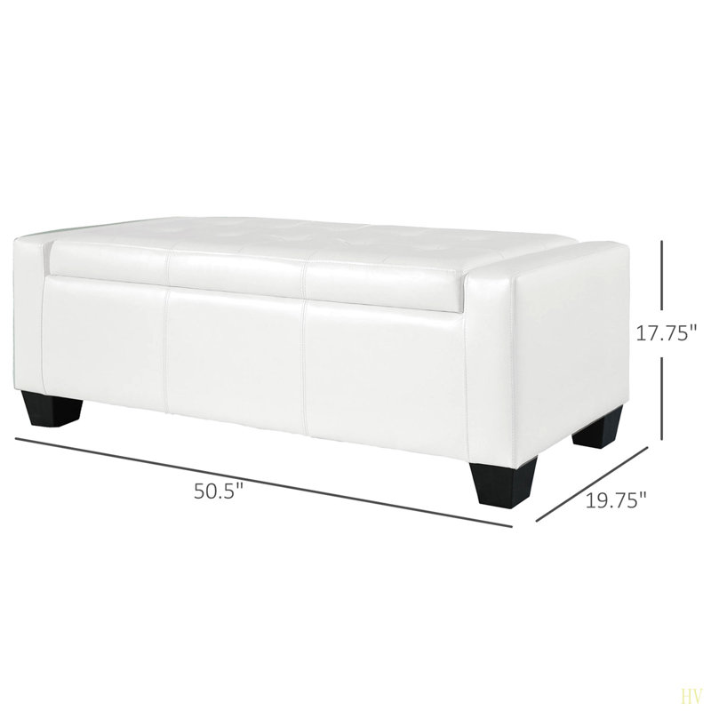 Rangement rectangulaire en similicuir capitonné