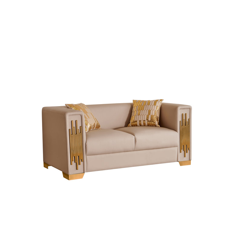 Yiesha 2 - Piece Faux Leather Sofa and Loveseat Living Room Set