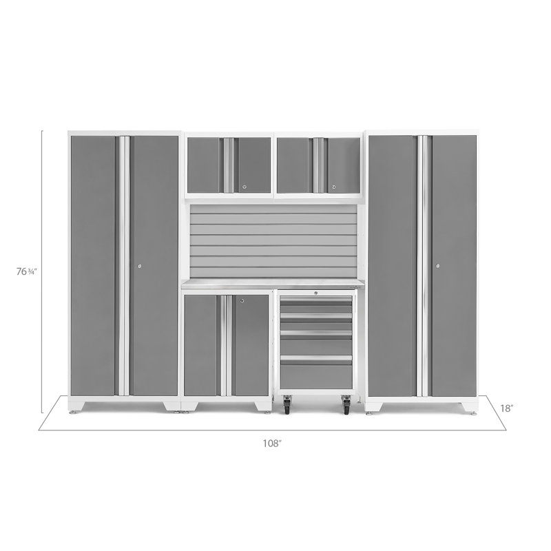 Ensemble de rangement complet 7 pièces Bold Series, Sans lumière, Rouge, Acier Inoxydable