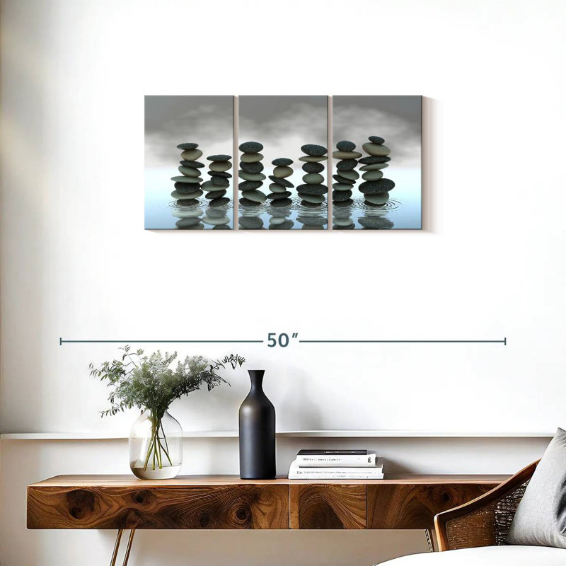  «Zen Stones», H 15 po x l 32 po