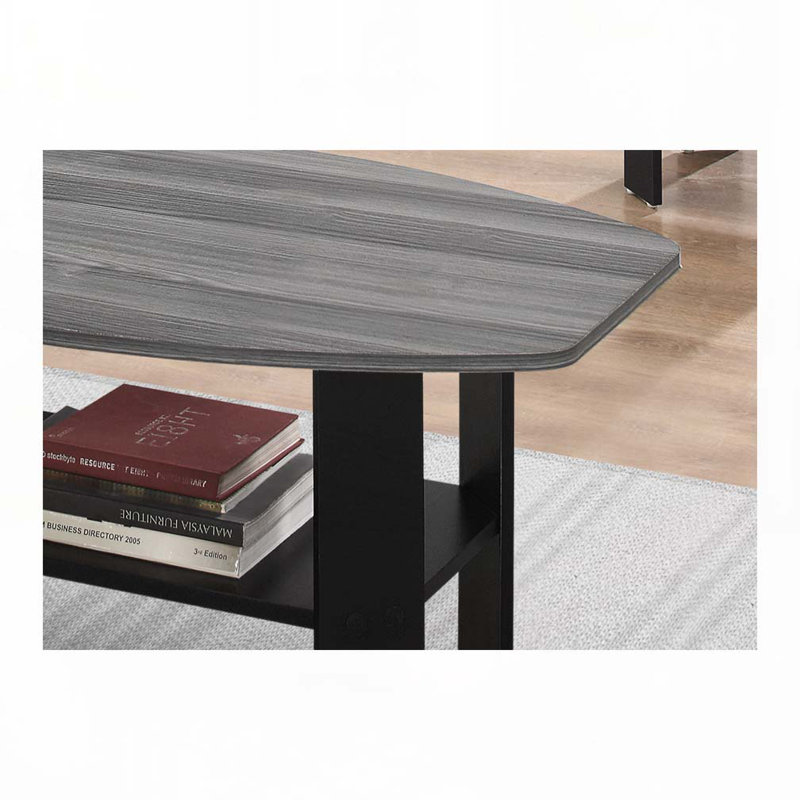 Ensemble de tables basses en bois avec pieds en métal
