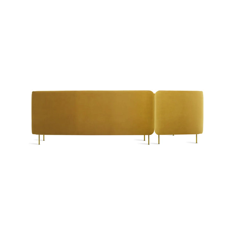 Bloke Chaise Sectional, Tait Stone Textured Basketweave, Left Hand Facing
