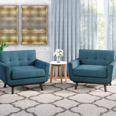 Carson Carrington Sigtuna Mid-century Modern Sloping Armchairs