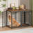 Multi-function Large Dog Crate Wood And Metal Rustic Home Use