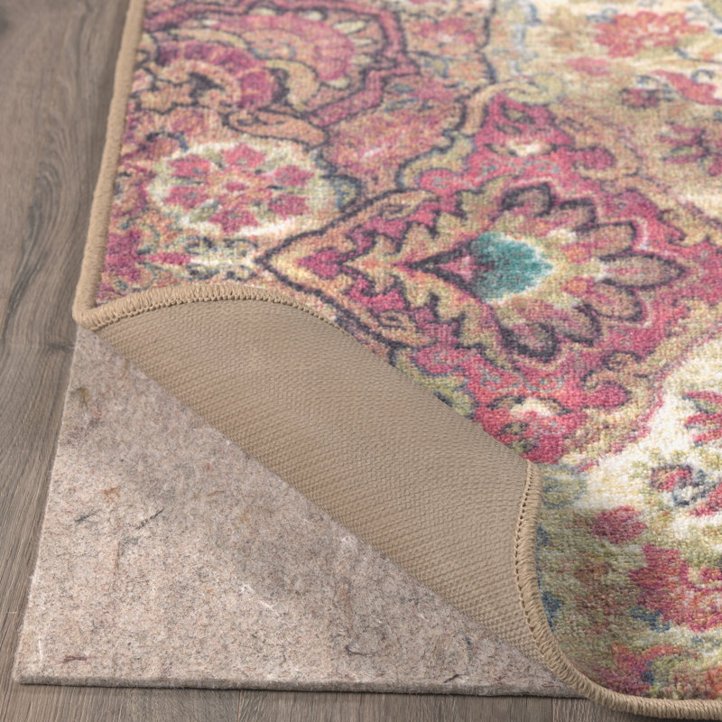 Tapis mauve/rose/crème Asherman, Rectangle 5 pi x 8 pi