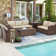 Aun 7 - Person Patio Conversation Sets with Cushions