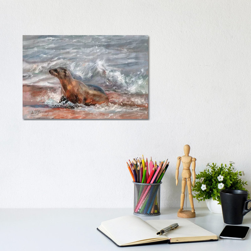 Sea Lion by David Stribbling - Wrapped Canvas Gallery-Wrapped Canvas Giclée, 20.32 cm H x 30.48 cm W