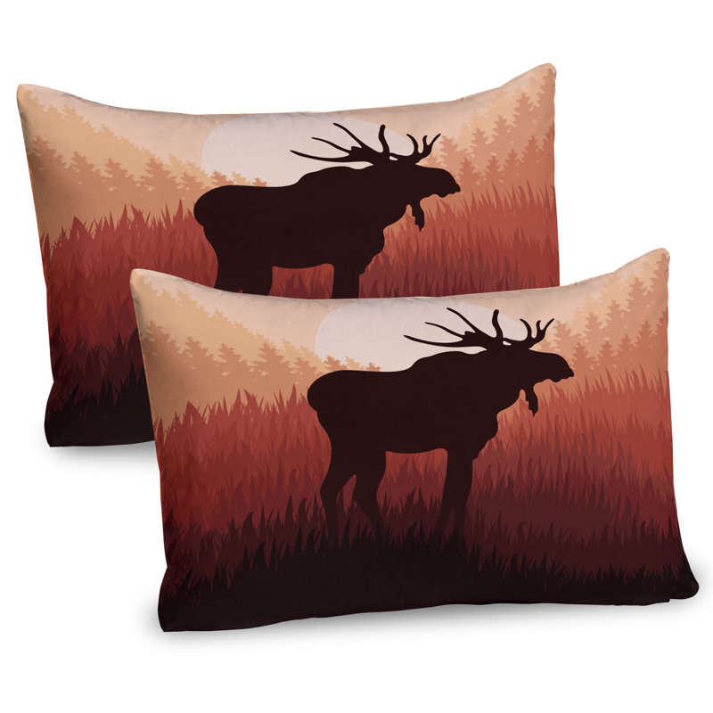 Ensemble de 2 taies décoratives Ambesonne Moose, H 20 po x l 36 po