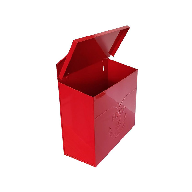 Chelsea Steel Wall Mounted Mailbox, Red