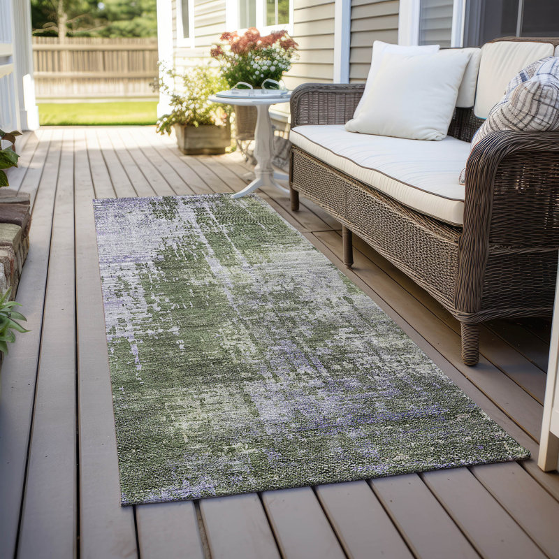 Tapis intérieur / extérieur Malchow avec envers antidérapant, Tapis de couloir 2 pi 3 po x 7 pi 6 po