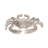 Aluminum Metal Crab Figurine Coastal Decorative Sculpture - Nautical Accent Decor in Trendy Ocean-Inspired Style.