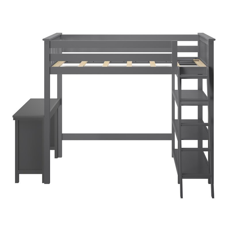 Lit mezzanine simple Jancy Kids, Gris