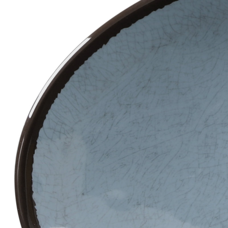 Crackle Ca - Mojave 12.5" Melamine Dinner Plate, Cameo Blue