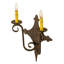 Applique murale bougie 2 lumières Angelique-16183327