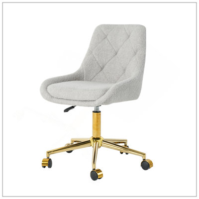 Chaise de salle à manger en tissu de velours de style moderne avec pieds dorés et pieds dorés, doux et confortable, réglable en hauteur, facile à déplacer, économise de l'espace (ensemble de 1)
