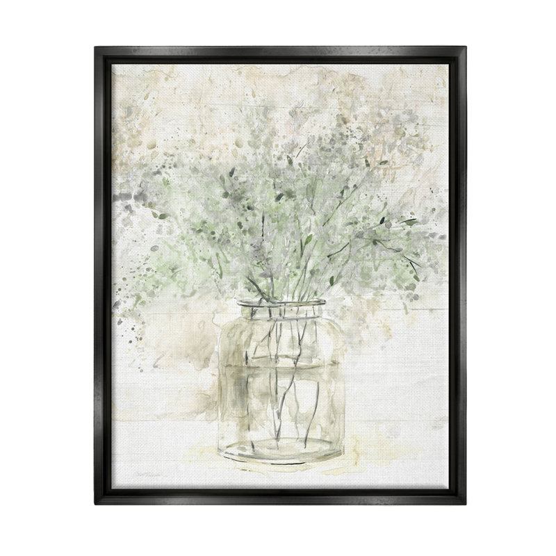 «Baby's Breath Botanical Bouquet», art mural sur toile flottante par Carol Robinson, H 21 po x l 17 po x P 1,7 po