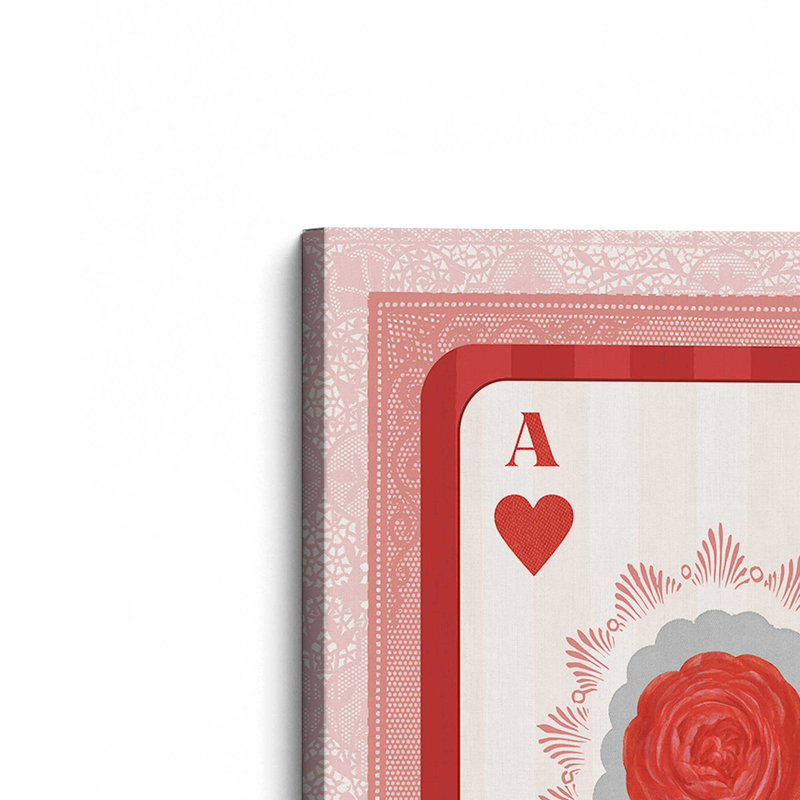 As de roses, Toile tendue, Toile tendue, H 18 po x l 12 po