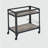 Country oak and carbon black 2-layer service trolley