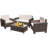 Finnmark 4 - Person Patio Conversation Set with Cushions-2020545001-2126437897