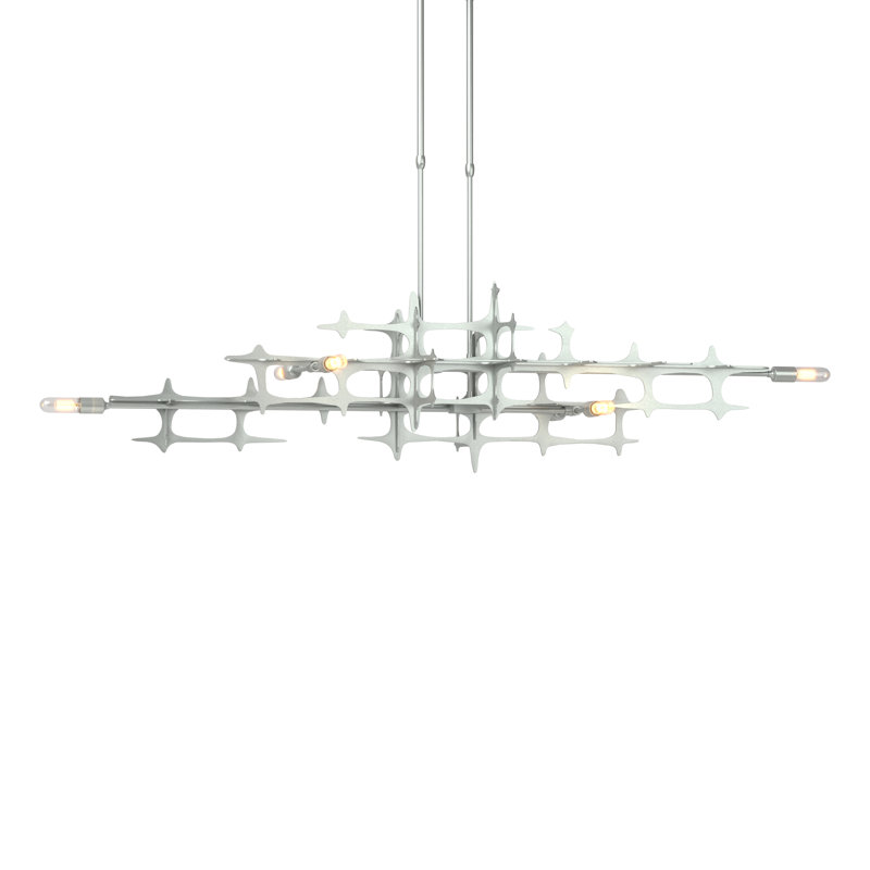 Grid 6 - Light Unique/Statement Geometric Chandelier, Gold, 39.8