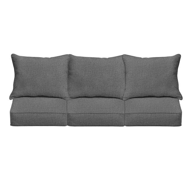 Outdoor 5'' Sofa Seat / Back Cushion, 23" W x 27" D, Gray