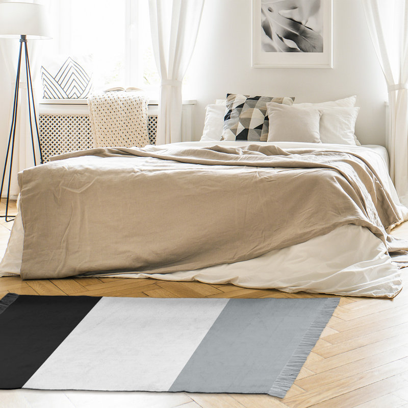 Tapis noir/gris pour salle de football oakland, Non