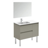 Ensemble de meuble-lavabo simple avec miroir l 36 po x P 18 po x H 33 po Ambra