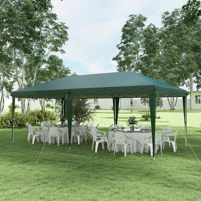 6x3 m Pop-Up Gazebo, Garden Gazebo Green