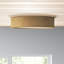 Melanie Single Light Grasscloth Fabric LED Flush Mount