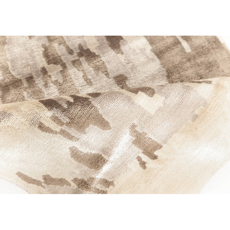 Modern One-of-a-Kind Runner 2'6" X 12'6" Hand Knotted Area Rug