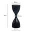 Black Hourglass Metal and Glass Side Table