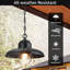 Luminaire suspendu d'extérieur à 1 lumière 12 "avec abat-jour en verre bullé Farmhouse