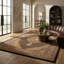 Tapis d'intérieur / noir à motif de médaillon persan noir / beige 10 pi x 13 pi (9 pi 9 po x 13 pi 3 po) Branch Living Faris-30842390