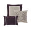 Édredon 7 pièces mauve - faux suède, élimination des plis, édredon décoratif en suède, décorations
